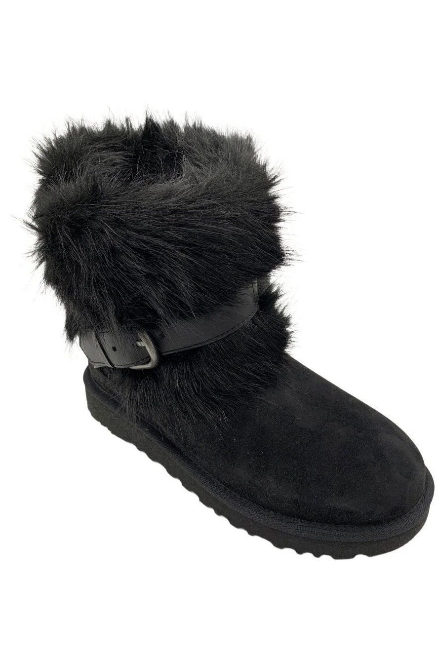 UGG Women's Classic Buckle Mini Boot Black - Medium